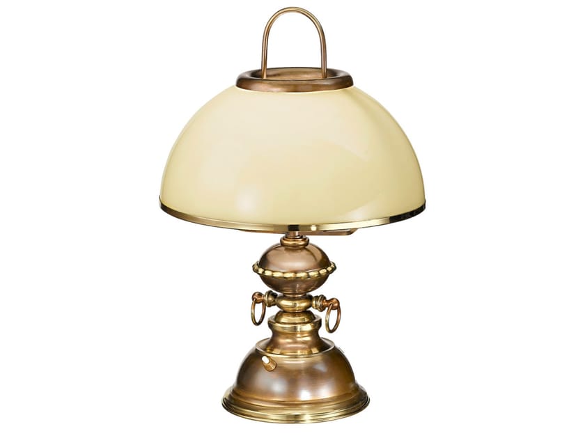 Стеклянная и латунная светодиодная настольная лампа Cremasco Illuminazione Венецианская традиция ARCH-00098009