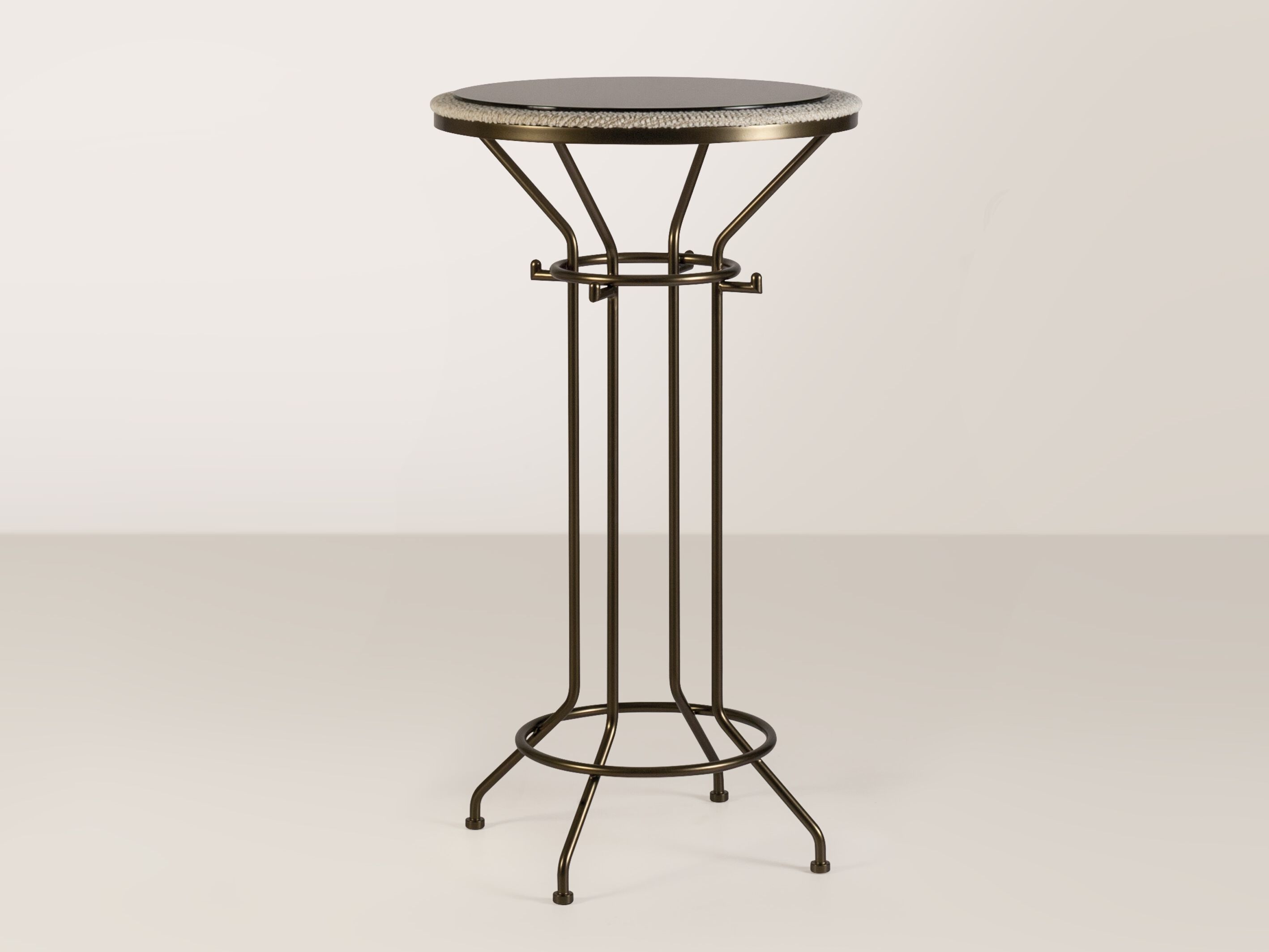 Высокий круглый стол из стали и стекла Galbiati Exclusive Interiors ARCH-00058227