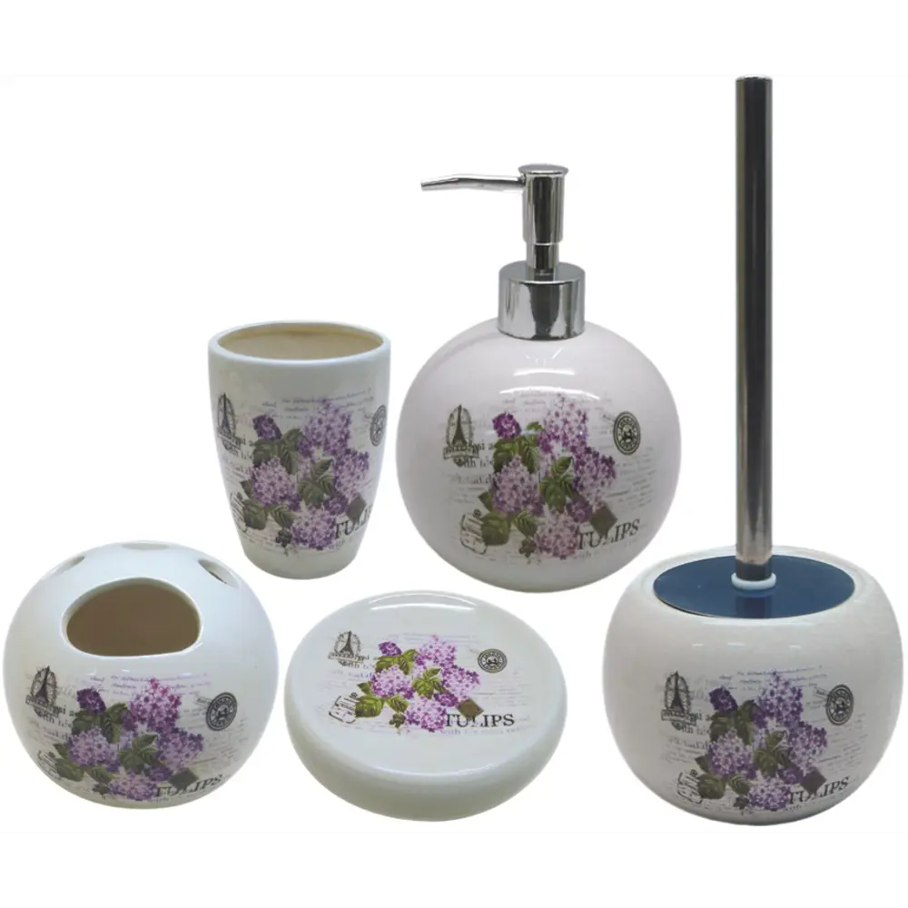 Стакан для зубных щёток настольный Vidage «Violetta» керамика цвет белый STLM-2152460 - Вид №1