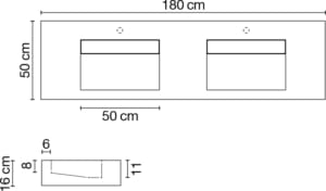 Двойная подвесная раковина из керамогранита CERAMICA FONDOVALLE SHAPE ARCH-00083260 - Вид №4