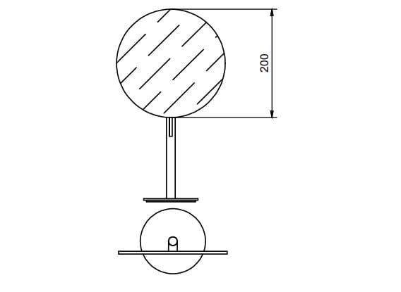 Увеличительное зеркало столешницы Fantini Rubinetti Young Accessories ARCH-00073200 - Вид №2