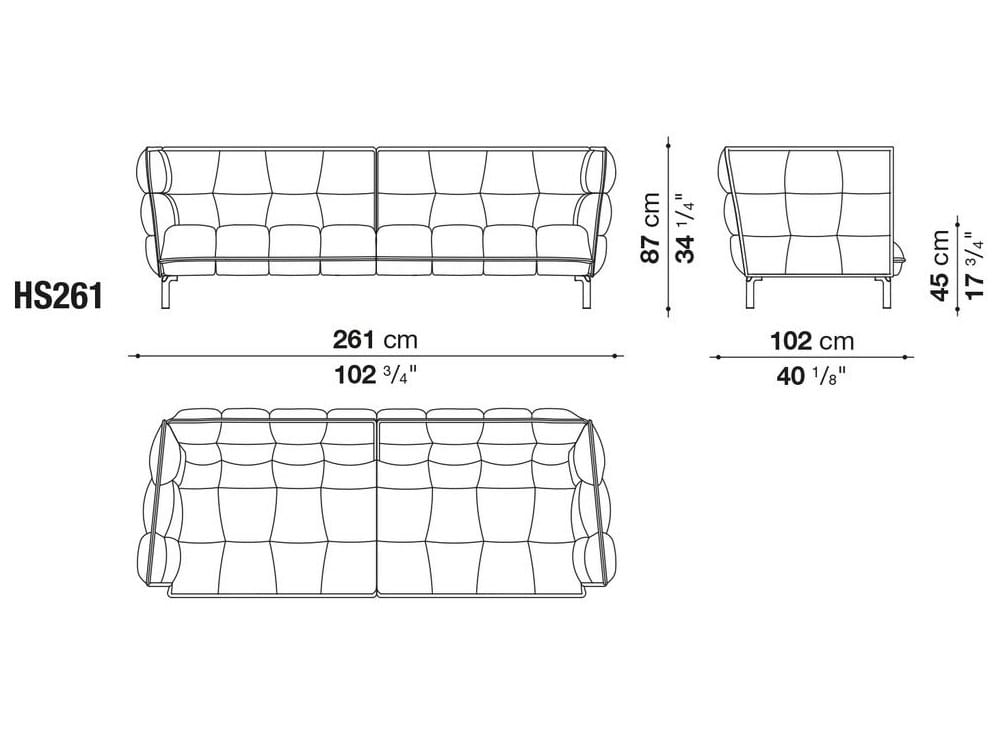 Тканевый диван B&B Italia Husk ARCH-00102927 - Вид №8