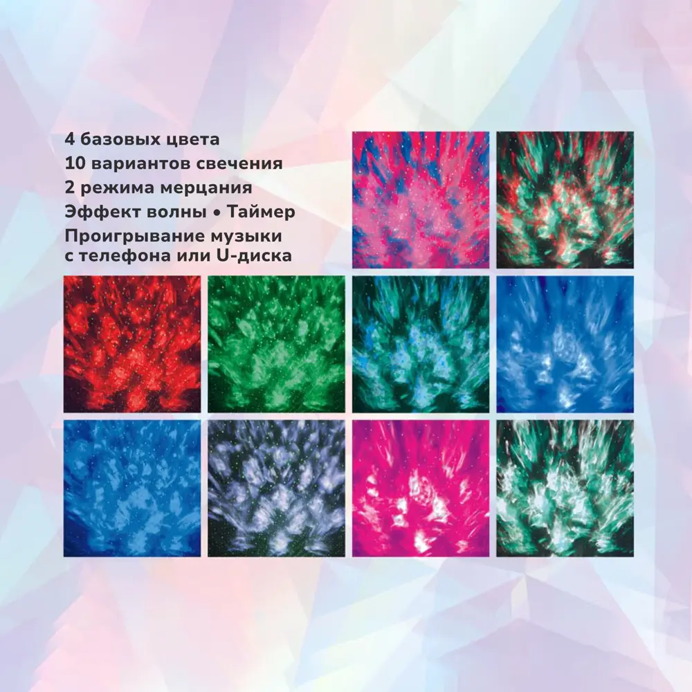 Проекционный ночник Volpe с RGB-подсветкой и пультом ДУ 89382045 STLM-1416038 - Вид №17