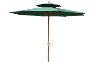 15478100 Двухуровневый деревянный зонт с механизмом подъема TJWU-006-270-8-48 уДачная Мебель