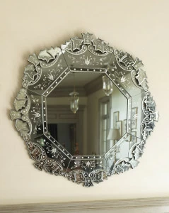 Зеркало настенное венецианское круглое "Фернан" LOUVRE HOME VENICE 036130 Зеркальный