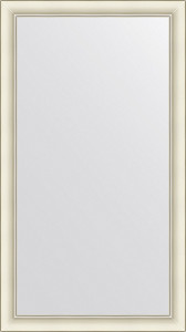 BY 7620 Зеркало в багетной раме - белый с серебром 60 mm EVOFORM Definite