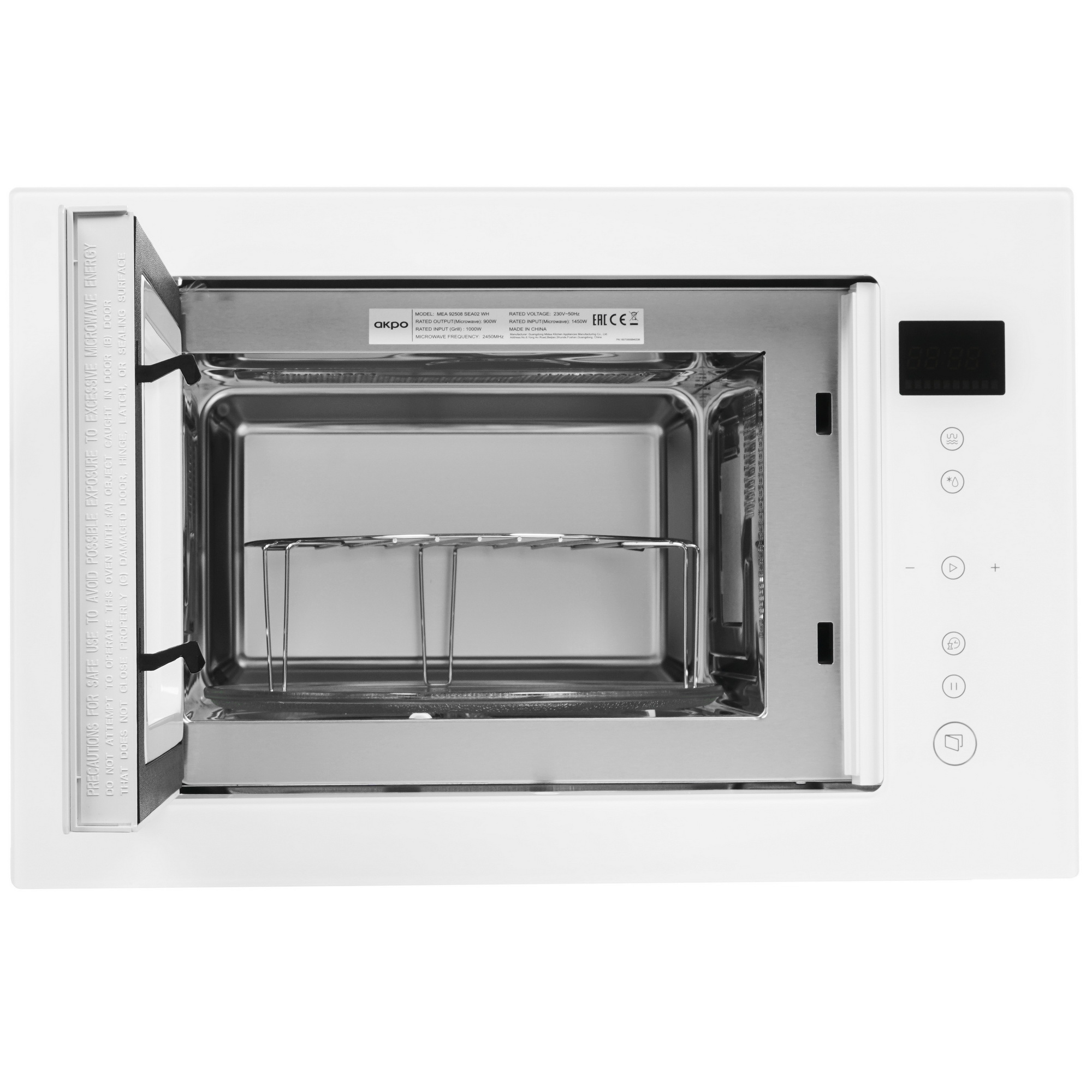 5300015 Встраиваемая микроволновая печь Akpo MEA 92508 SEA02 WH белый STDN-0081504 - Вид №5