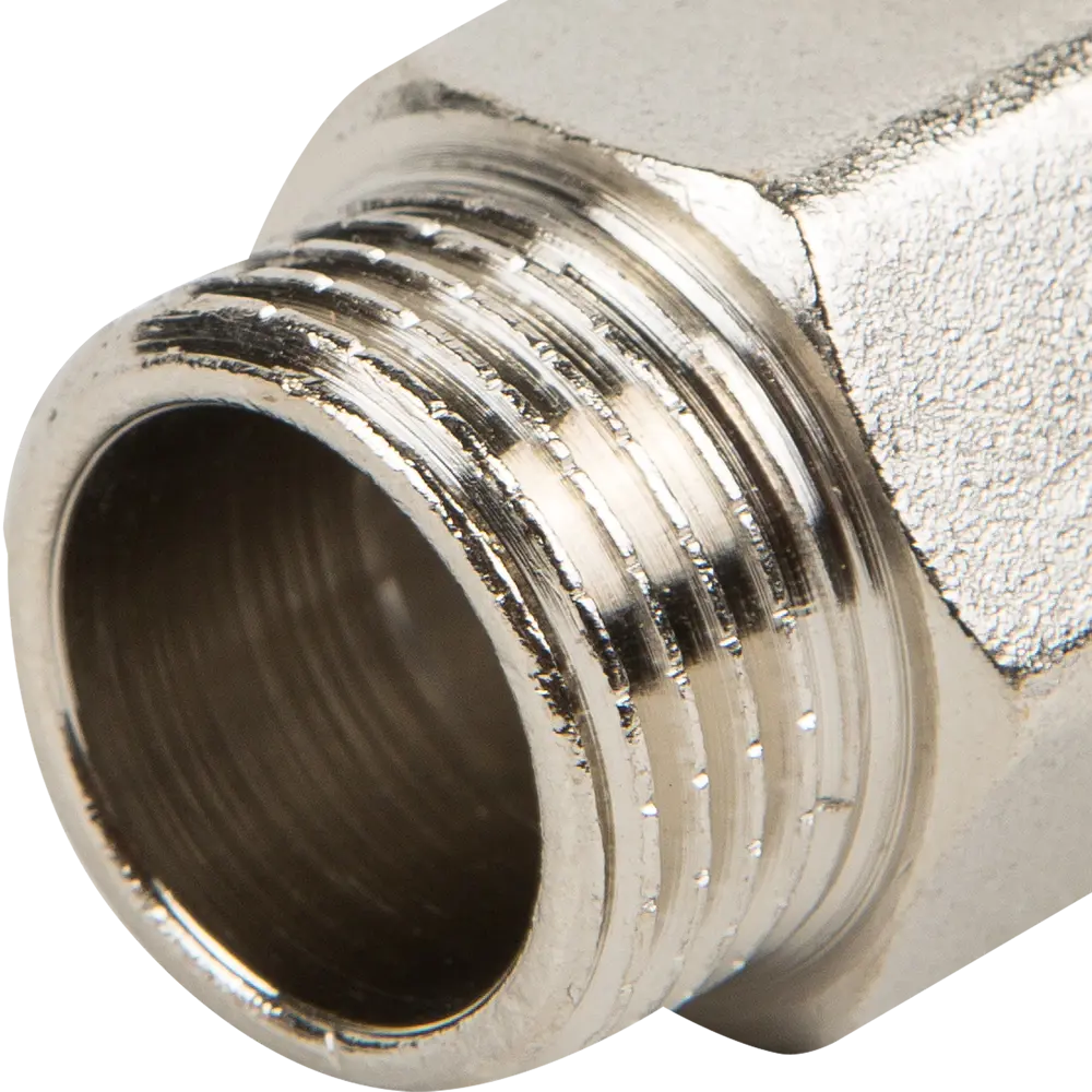 Удлинитель Valtec 1/2"х50 мм внутренняя-наружная резьба никелированная латунь VTr.197.N.0450 STLM-2186463 - Вид №1