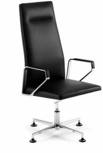 Spiegels Офисное кресло в коже с 4-мя спицами и подлокотниками .pilot s Ps1101
