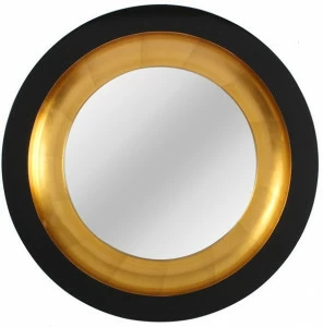 Зеркало настенное круглое 75 см золото с черным Capri Black ART-ZERKALO ДИЗАЙНЕРСКИЕ, ЗЕРКАЛЬНАЯ 00-3948382 Зеркальный;золото;черный