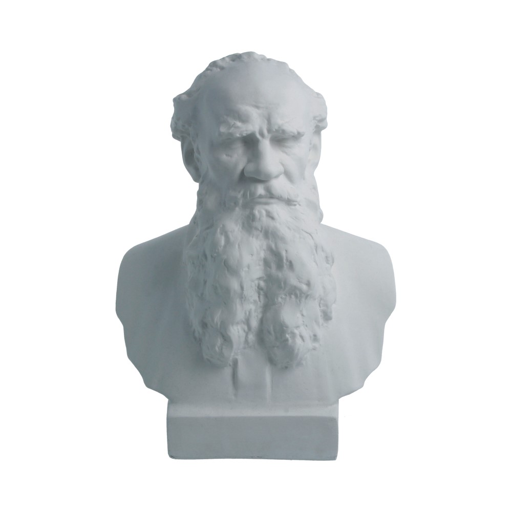 10-151 Бюст Толстого Л.Н. гипс 16х9х23 см Santreyd 