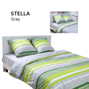 90603730 Комплект постельного белья Stella 8515240, двуспальный, поплин цвет серый / серебристый STLM-0302671 ЦВЕТНЫЕ СНЫ