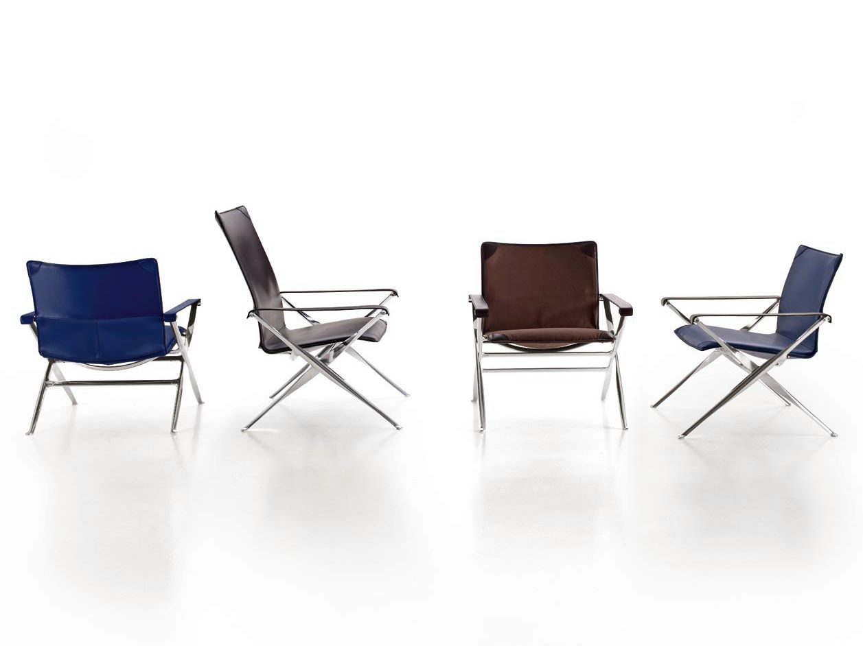 Складное кожаное кресло с подлокотниками B&B Italia Беверли ARCH-00080260 - Вид №3