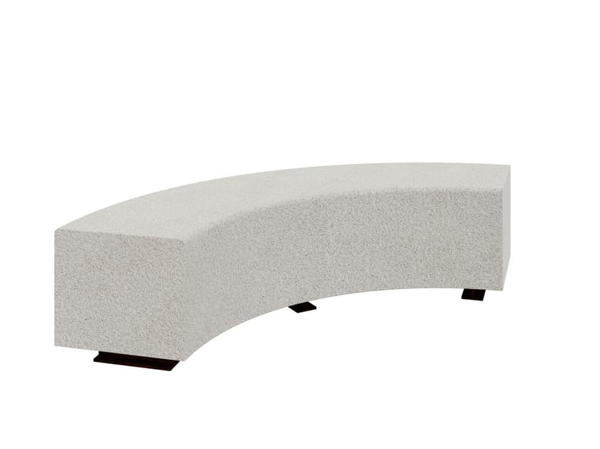 Бетонная секционная изогнутая скамья amop основы ARCH-00076132