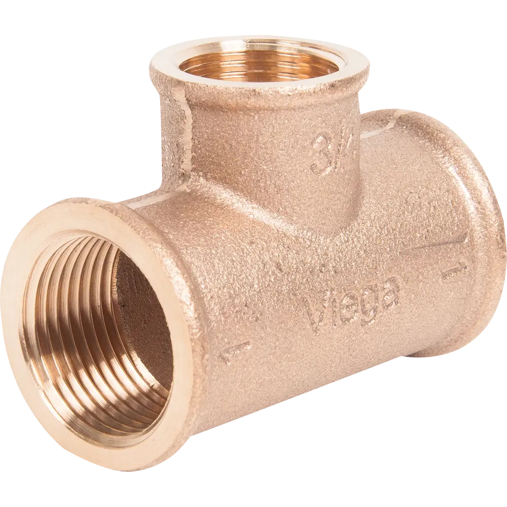 Тройник Viega 264420, внутренняя резьба, 1x3/4x1", бронза 264420 STLM-2149130