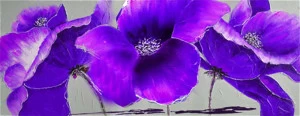 Картина на холсте 140х70 см "Фиолетовая орхидея" EVENHOME КАРТИНЫ МАСЛОМ 129813 Серый;фиолетовый