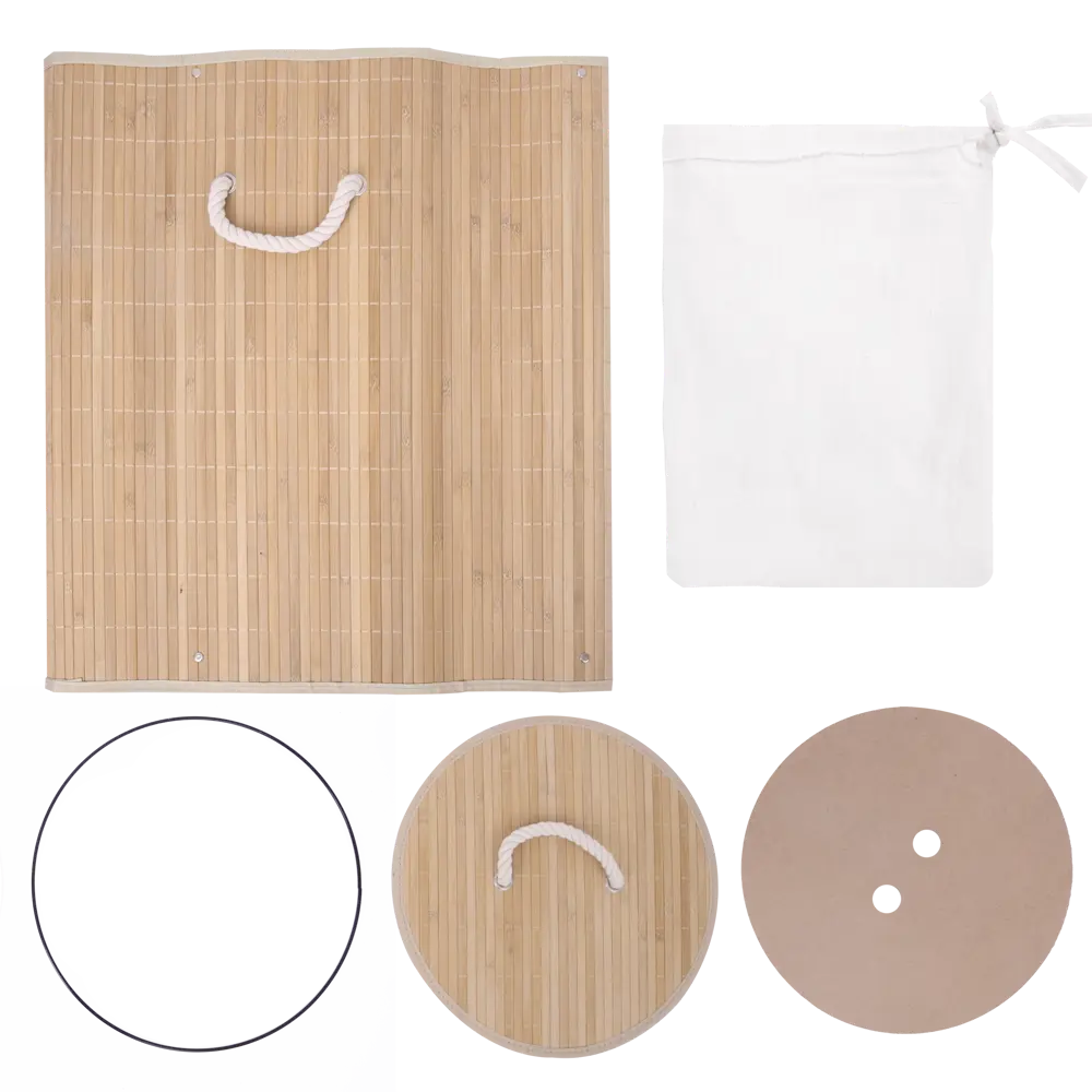 Корзина для белья Sensea Bamboo 60 л цвет бамбук STLM-2092991 - Вид №7