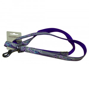 ПР0043635 Поводок для собак светоотражающий 20х1200мм нейлон фиолетовый Great&Small