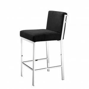Высокий стул Scott от Eichholtz Хром EICHHOLTZ ДИЗАЙНЕРСКИЕ 060425 Черный