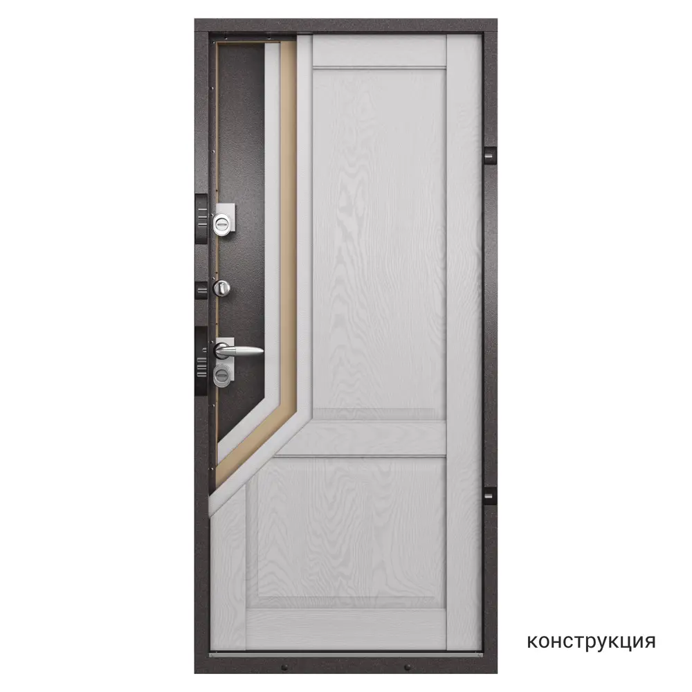 Дверь входная металлическая Норда 880 мм левая цвет магнолия айсберг TOREX STLM-2115588 - Вид №17