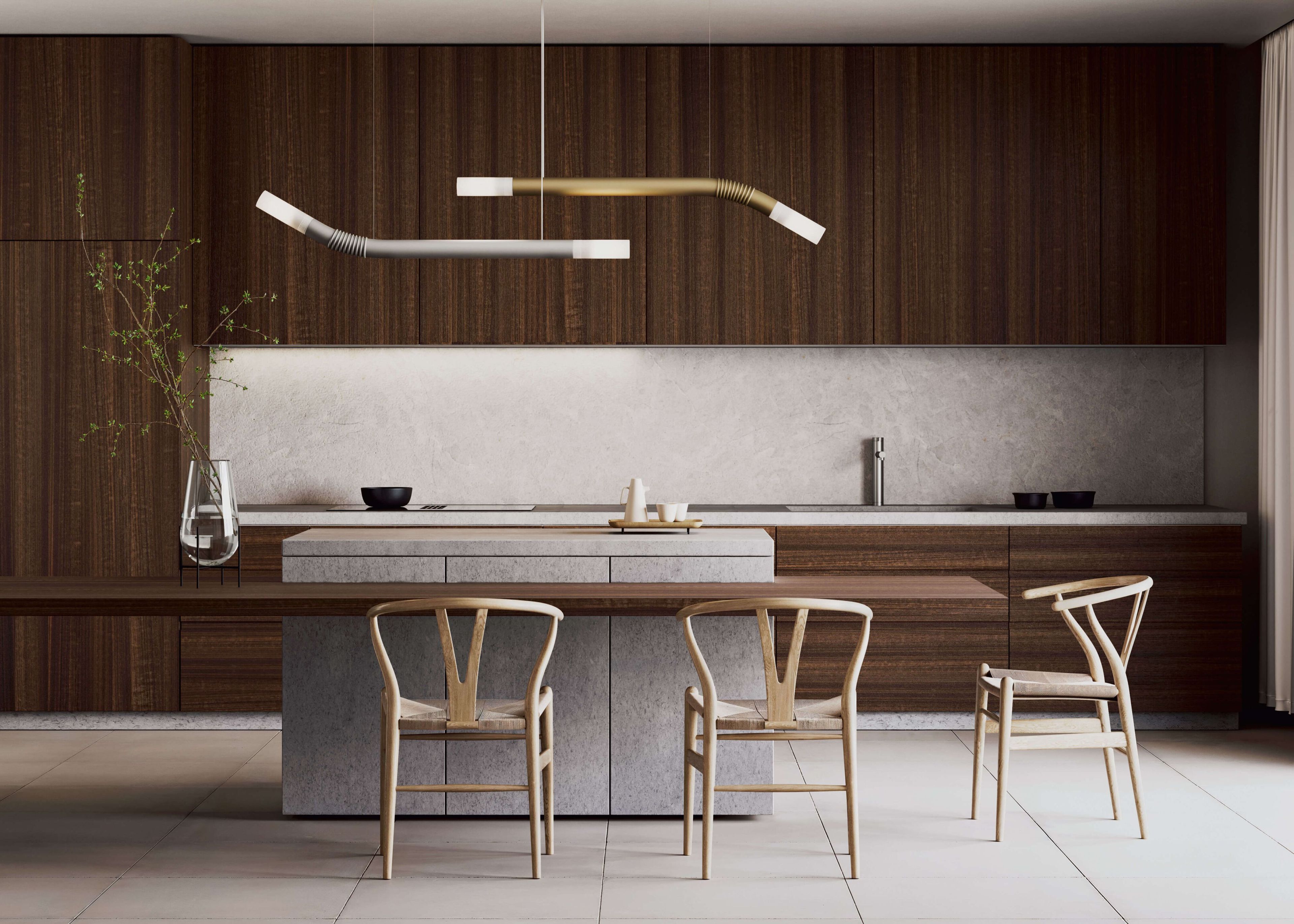 Стеклянный светодиодный подвесной светильник с регулируемой яркостью Italamp Cantabrina ARCH-00131357 - Вид №1