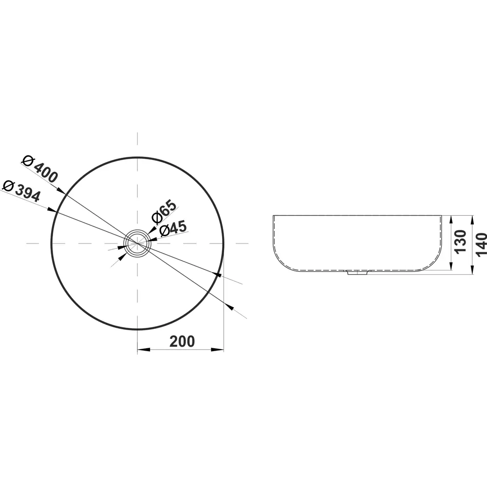 Раковина Melana накладная Lake цвет графитовый Lake Profline STLM-2119503 - Вид №4