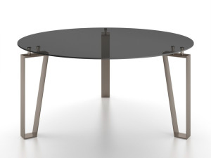 Круглый стеклянный стол