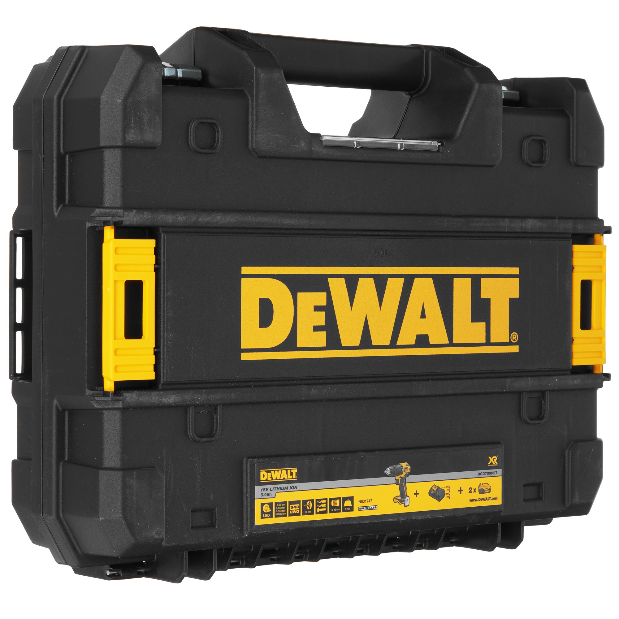Дрель-шуруповерт DeWalt DCD709P2T XR FLEXVOLТ 18/54V 5443678 STDN-0020109 - Вид №8