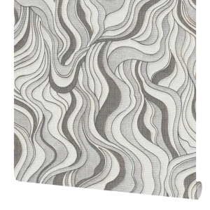 Обои бумажные Московская обойная фабрика Вероника черно-белые 0.53 м 6360-9