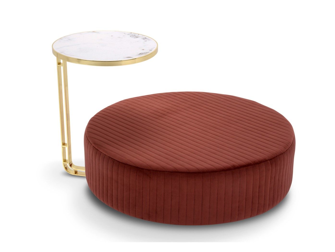 Круглый пуф из ткани Domingo Salotti Febe ARCH-00099951 - Вид №3