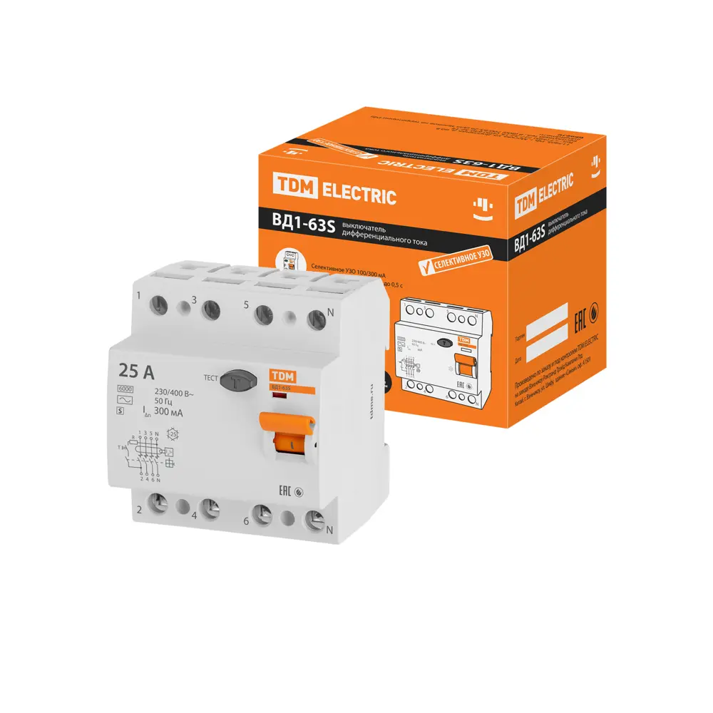 УЗО TDM Electric ВД1-63S — надёжная защита от токов утечки 89347159 STLM-1101838 - Вид №6