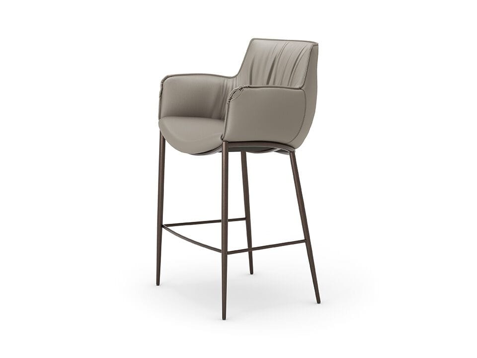 Кожаный мягкий стул с подлокотниками Cattelan italia Ронда ARCH-00100486 - Вид №1