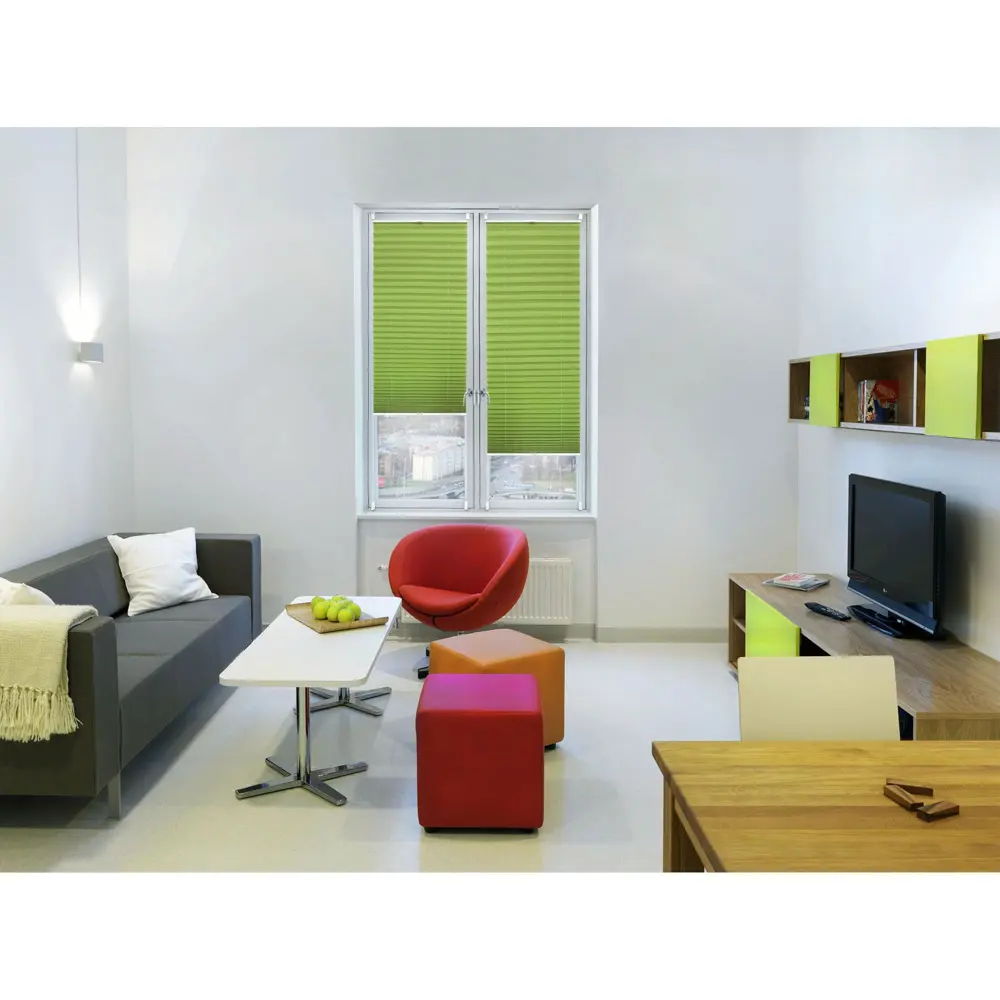 Плиссе с ручкой Шантунг 70х160 см текстиль цвет зелёный Santreyd STLM-2011217 - Вид №7