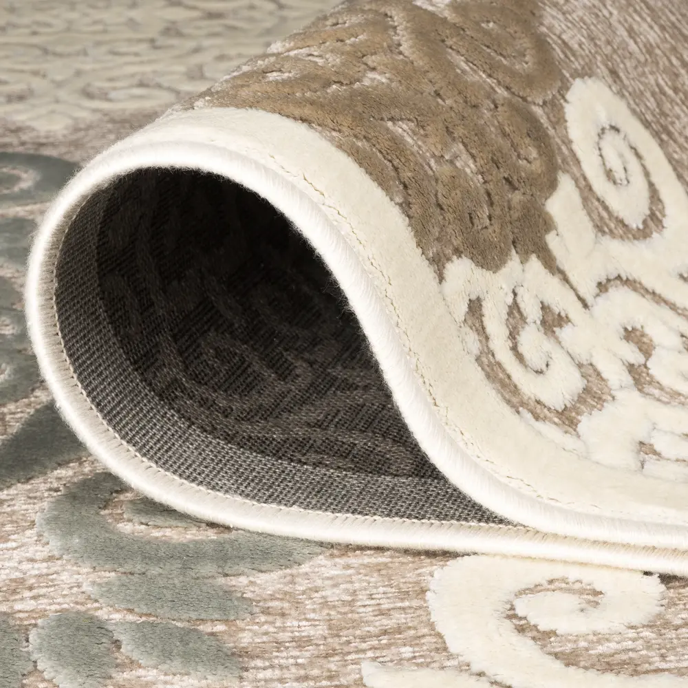 Ковер вискоза Genova 001-655590 100х140 см цвет бежевый RAGOLLE STLM-2083187 - Вид №2