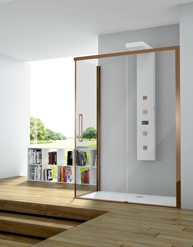 Алюминиевая и стеклянная угловая душевая кабина с раздвижной дверью CSA Box Doccia LIA ARCH-00055694 - Вид №2