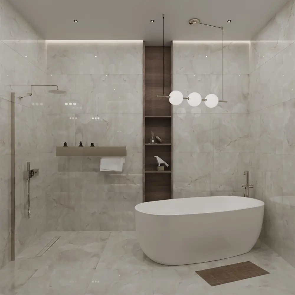 Керамогранит Arcadia Ceramica Onice Pearl - перламутровый мрамор 60×60 см 89396425 STLM-1579158