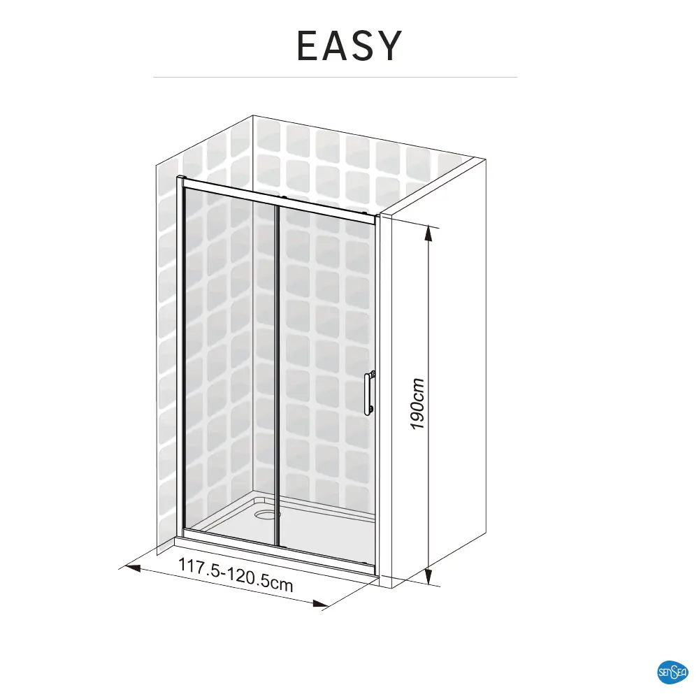 Комплект стекол для душевой двери Sensea Easy 120x190 см STLM-2104774 - Вид №32