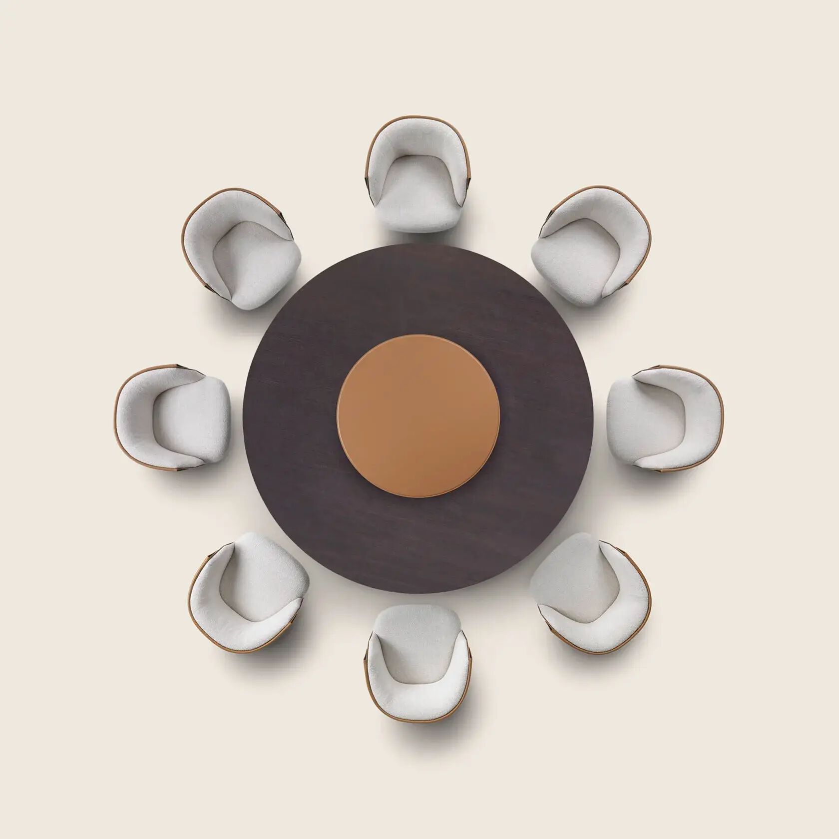 Круглый стол с Lazy Susan Flexform ENN ARCH-00103885 - Вид №2