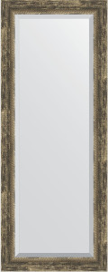 BY 3512 Зеркало с фацетом в багетной раме - старое дерево с плетением 70 mm EVOFORM Exclusive