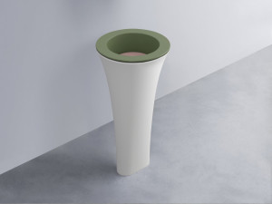 AMLA45-AG+AMPILT-CP+AMCOLT-BL Раковина Amedeo Tondo отдельностоящая cielo Enjoy + Amedeo