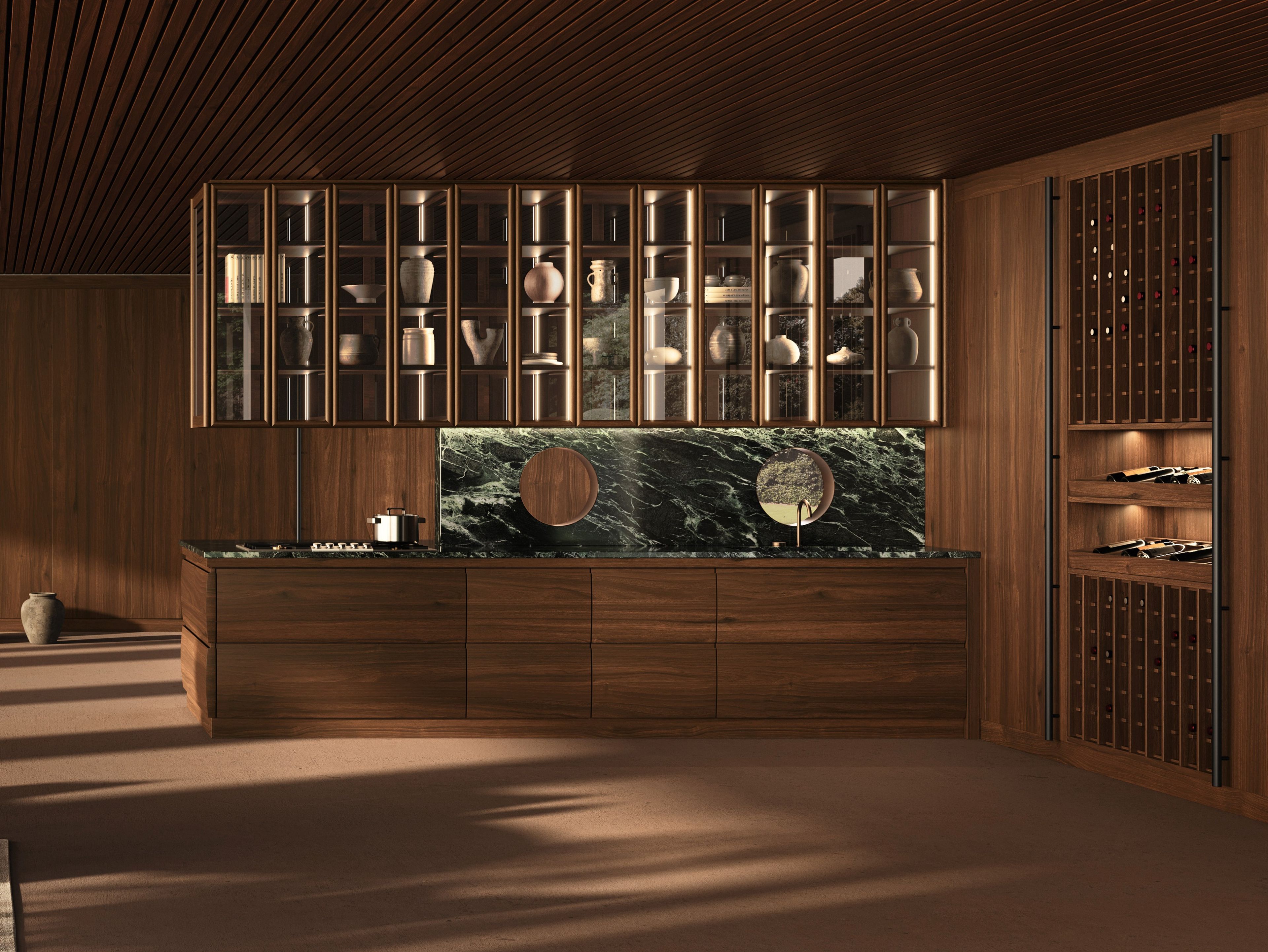 Встроенная кухня из грецкого ореха L'Ottocento Chronos 2.2 ARCH-00153162