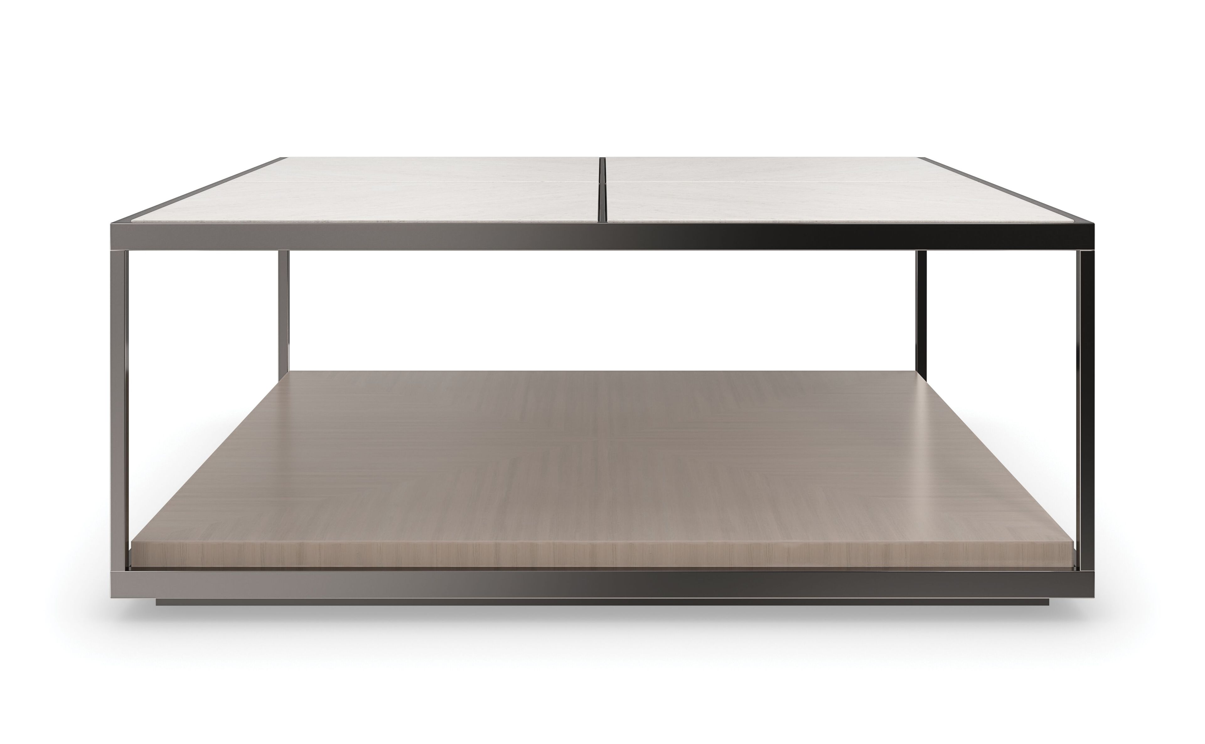 Квадратный журнальный столик из травертина Caracole CARTESIAN ARCH-00144882 - Вид №1