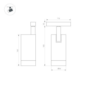 90372586 Трековый светильник 037123 светодиодный 20 Вт цвет белый STLM-0204425 ARLIGHT