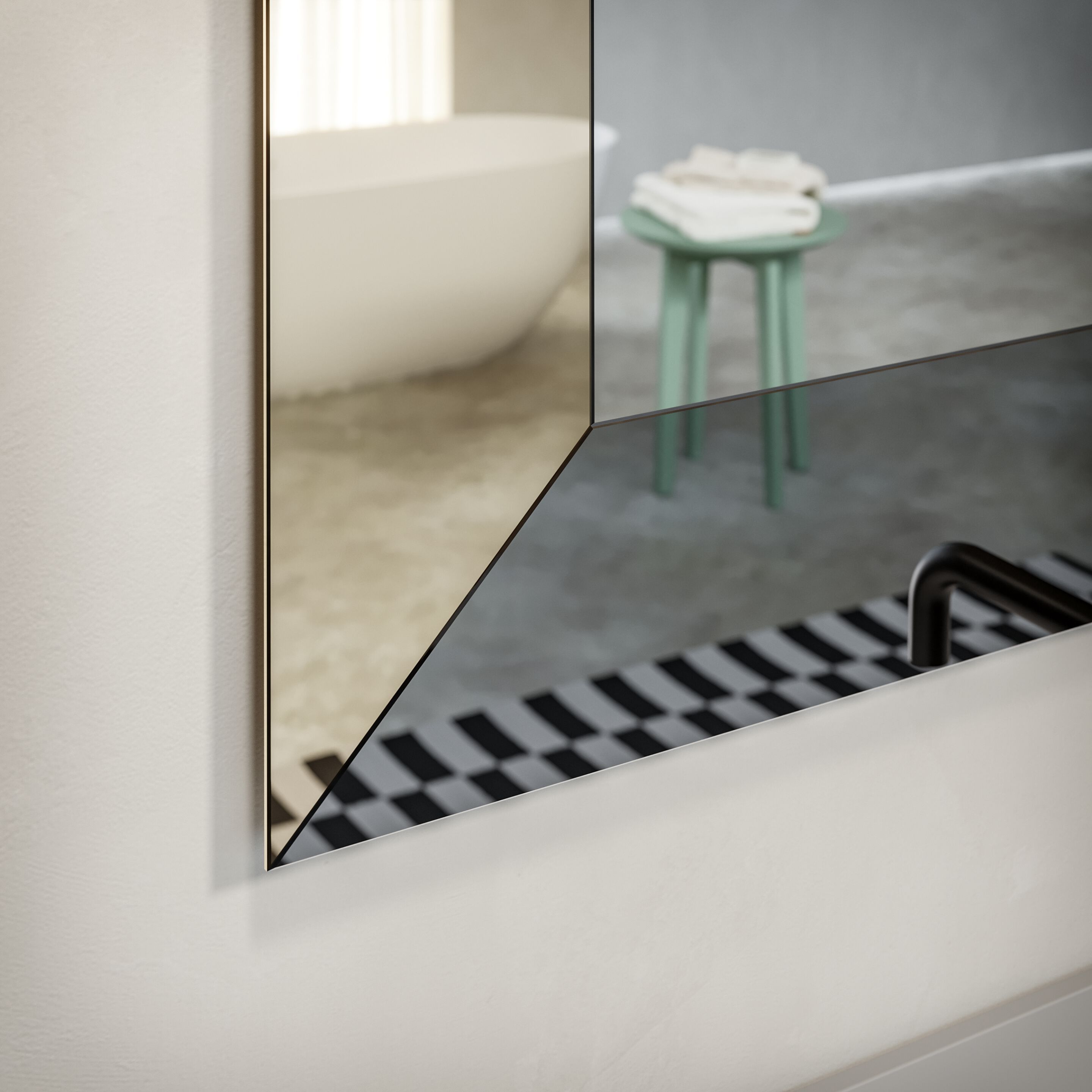 Подвесной туалетный столик с выдвижными ящиками и зеркалом Birex Deep ARCH-00125044 - Вид №3