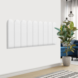 Стеновая панель Eco Leather White белый 15х60см 4 шт TARTILLA