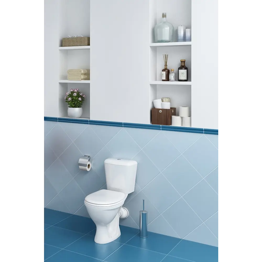 Унитаз-компакт Santeri Pro горизонтальный выпуск двойной слив STLM-2145858 - Вид №5