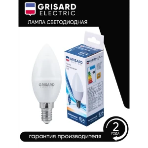 Набор ламп светодиодных Grisard Electric С35 E14 9Вт 4000K E14 170-240 В 9 Вт свеча 800 Лм нейтральный белый свет 3 шт