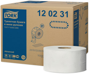 12023141 Усовершенствованная туалетная бумага Mini Jumbo Tork