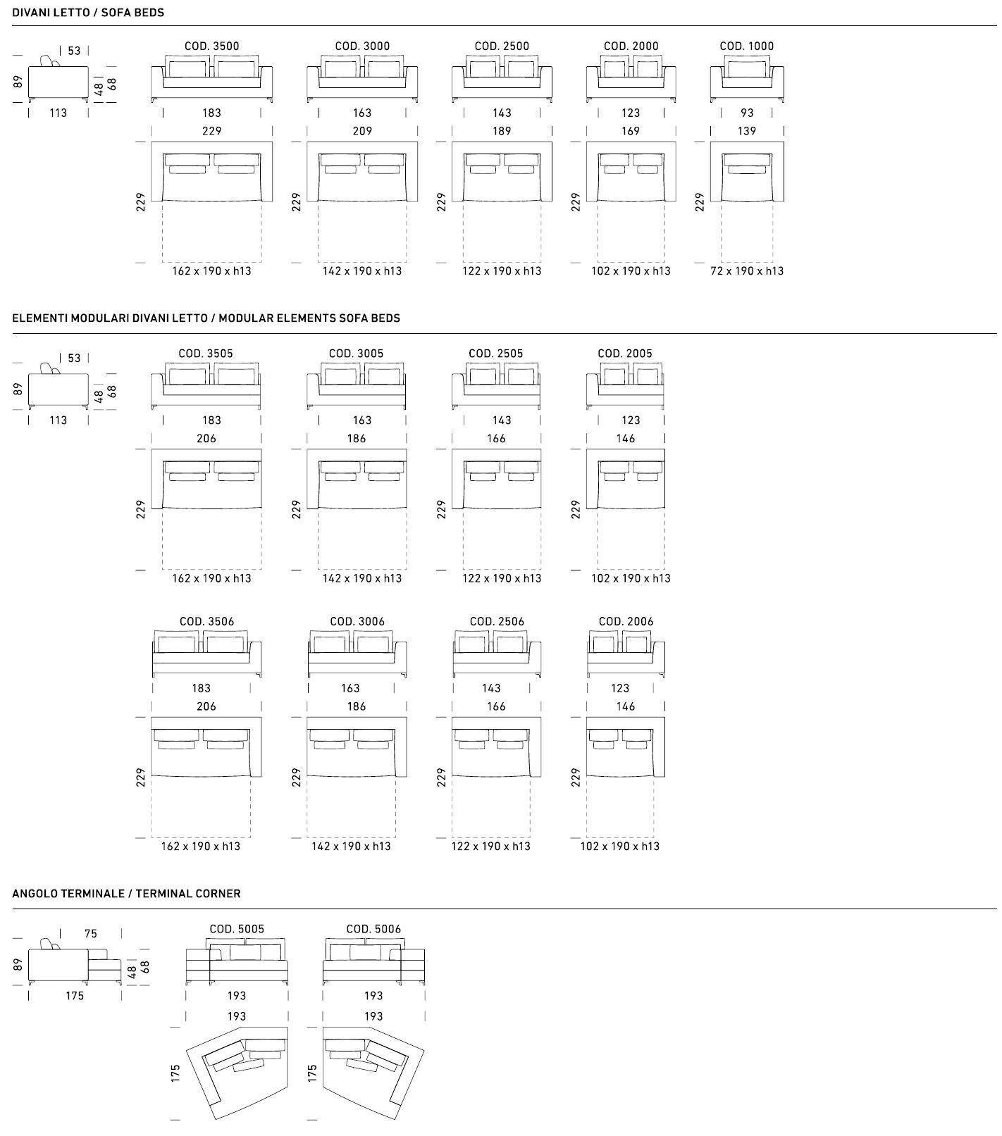 Диван-кровать с двуспальной кроватью Dienne Salotti Views II ARCH-00076751 - Вид №4