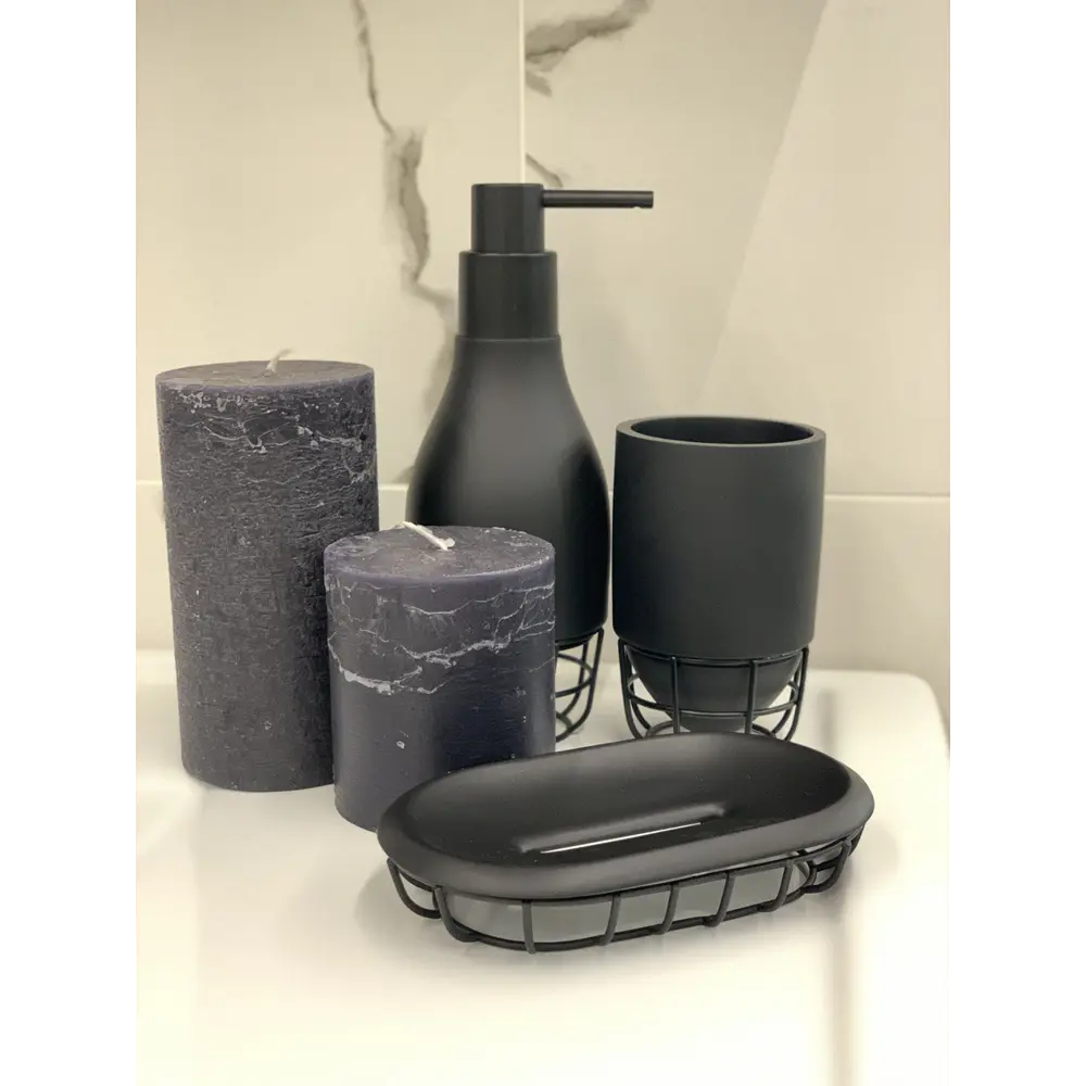 Мыльница Vidage Wyron полирезина цвет чёрный STLM-2045560 - Вид №1